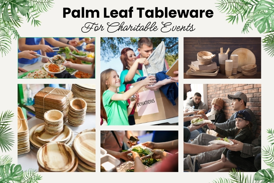 Palm Leaf Tableware for Charitable Events: Hosting with Purpose and Sustainability